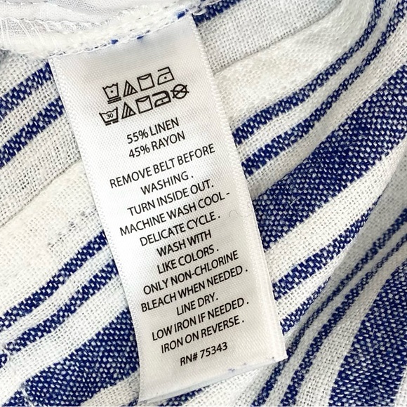 SIGRID OLSEN Linen Blend Striped Pants - Picture 11 of 12